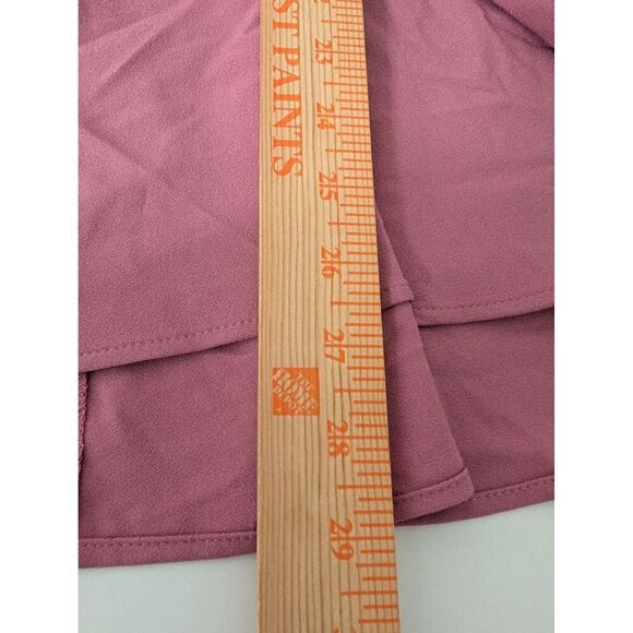 Torrid Peplum Crepe Mesh Inset Babydoll Blouse Womens Plus Size 3X Mauve Pink - Picture 10 of 10